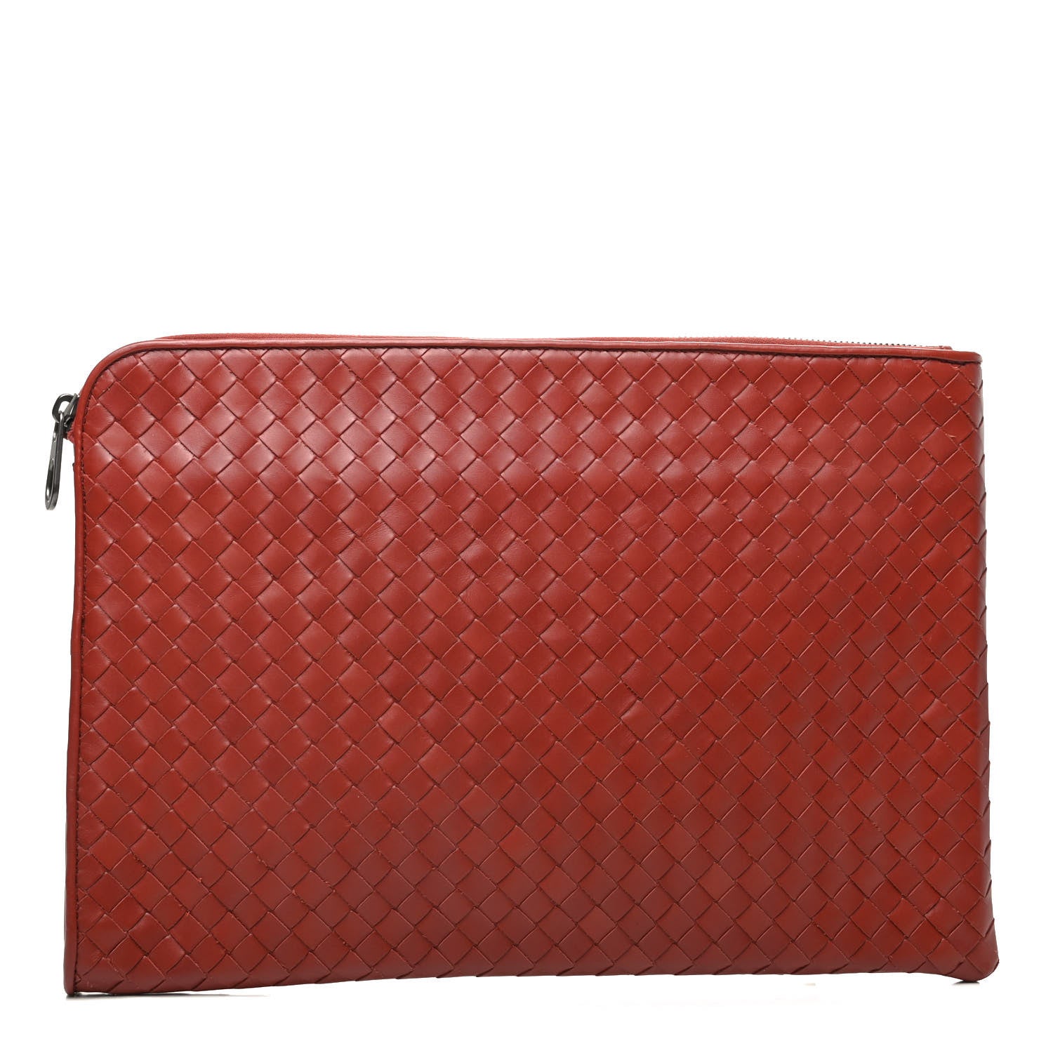 Bottega Veneta Nappa Intrecciato Flat Zip Pouch Brique 1 of 9