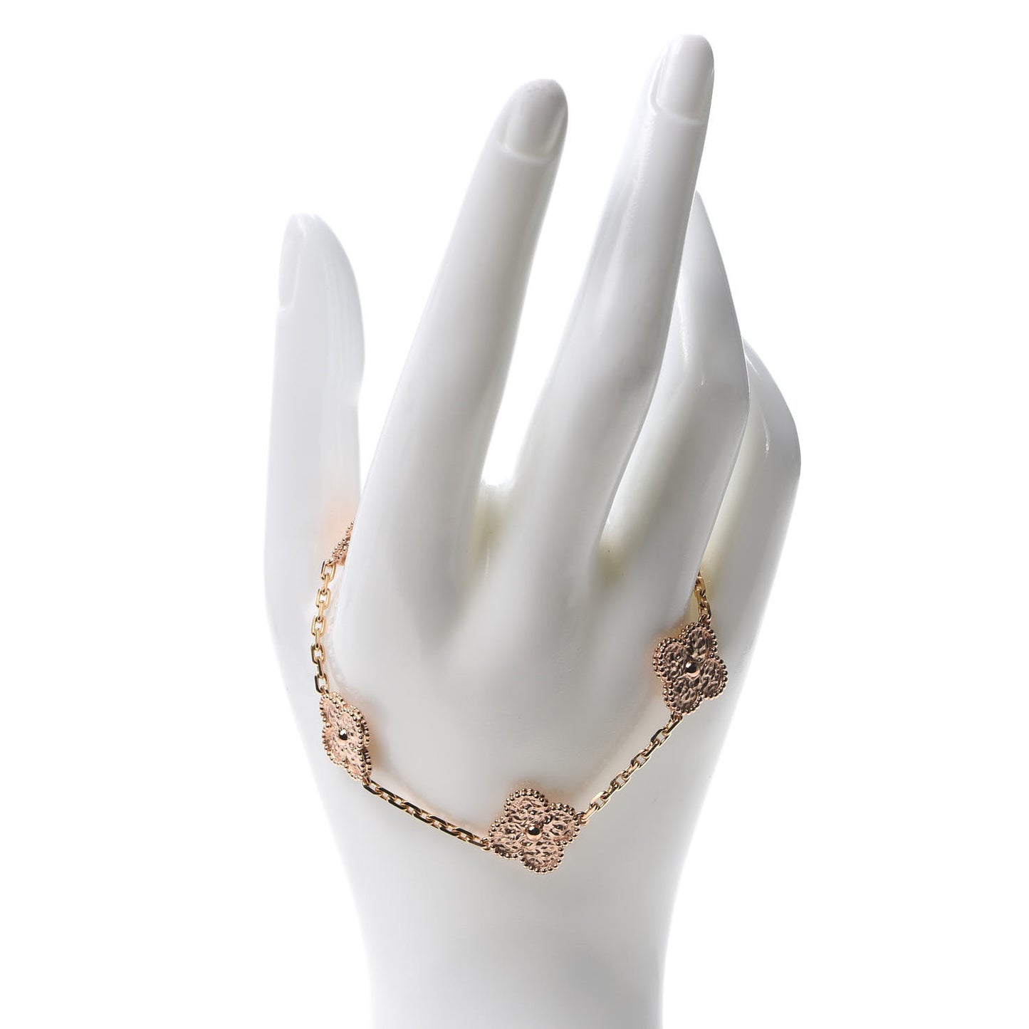 18K Rose Gold 5 Motifs Vintage Alhambra Bracelet