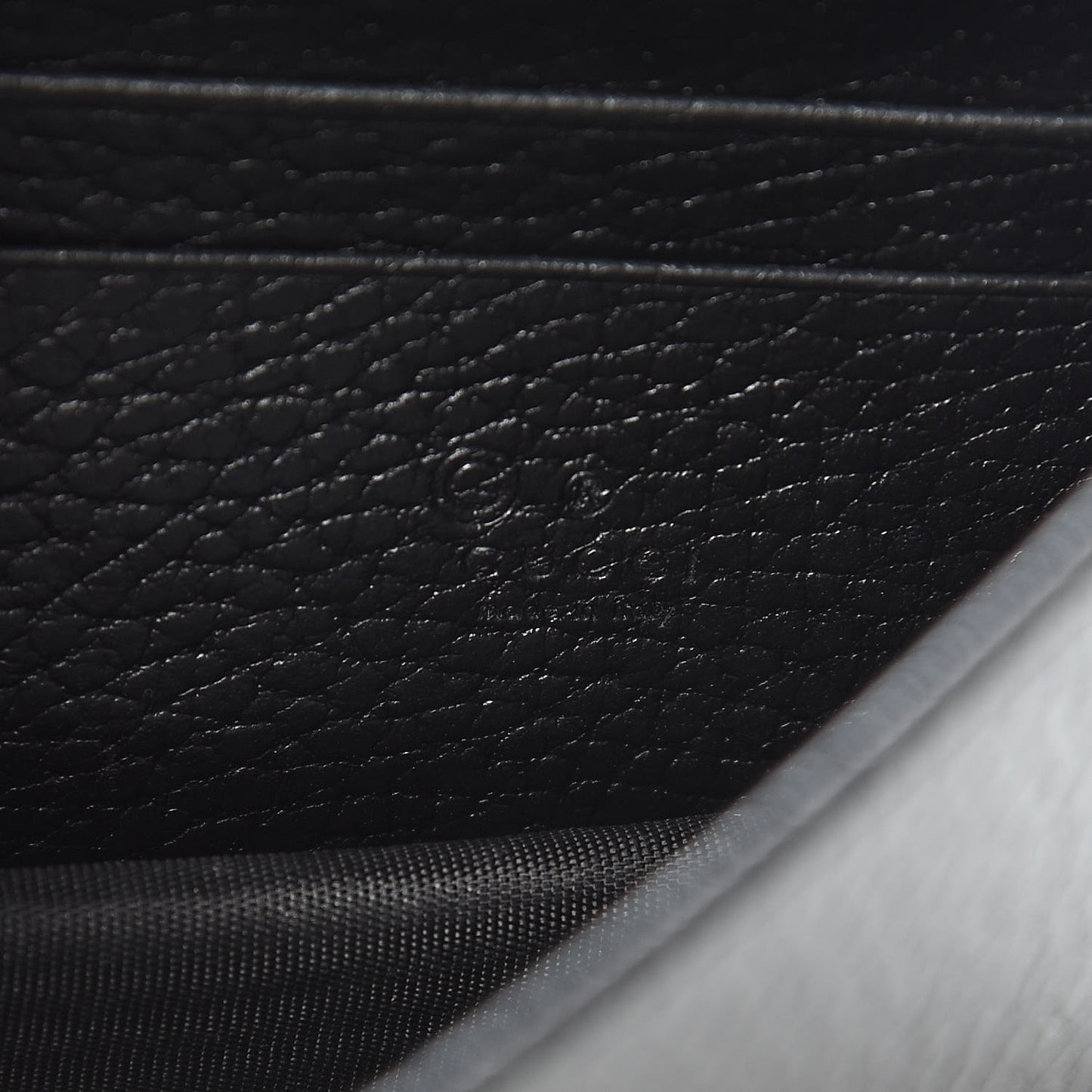 Dollar Calfskin Interlocking G Chain Wallet Black