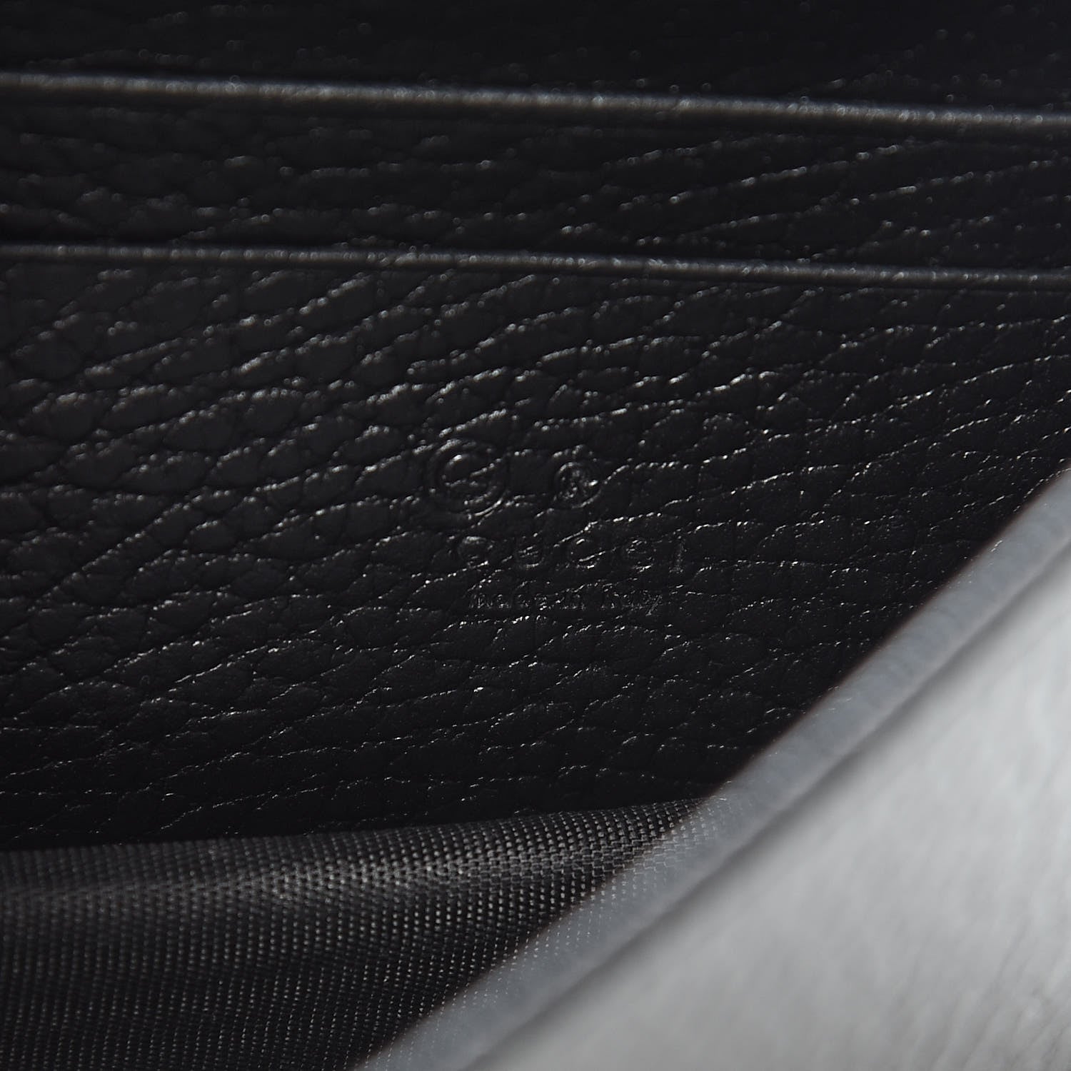 Gucci Dollar Calfskin Interlocking G Chain Wallet Black 6 of 12
