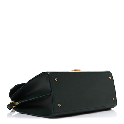 Saint Laurent Grain de Poudre Medium Classic Monogram Cassandra Top Handle Dark Green 3 of 11