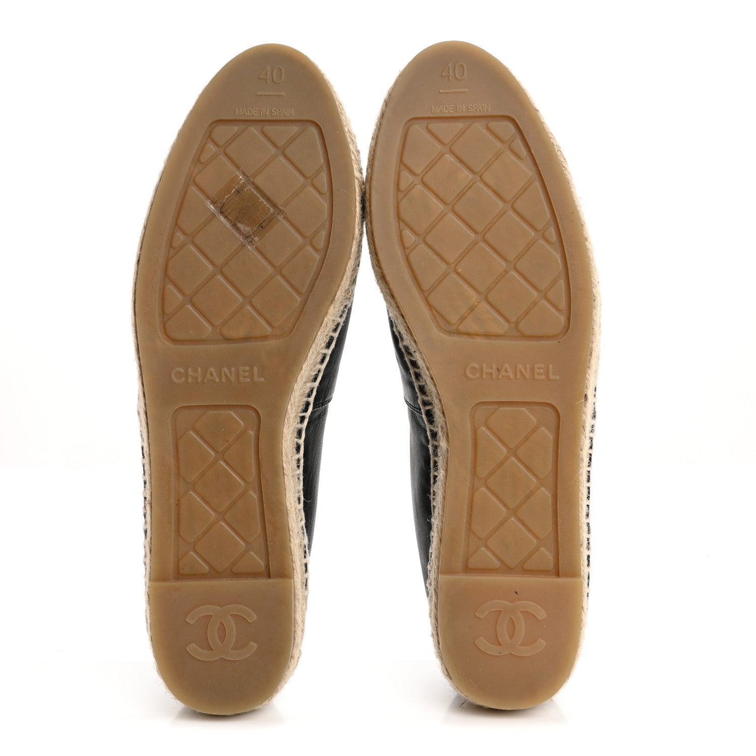 Chanel Lambskin CC Espadrilles 40 Black 6 of 9