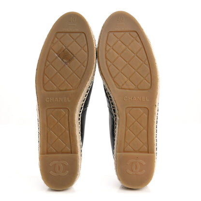 Chanel Lambskin CC Espadrilles 40 Black 6 of 9