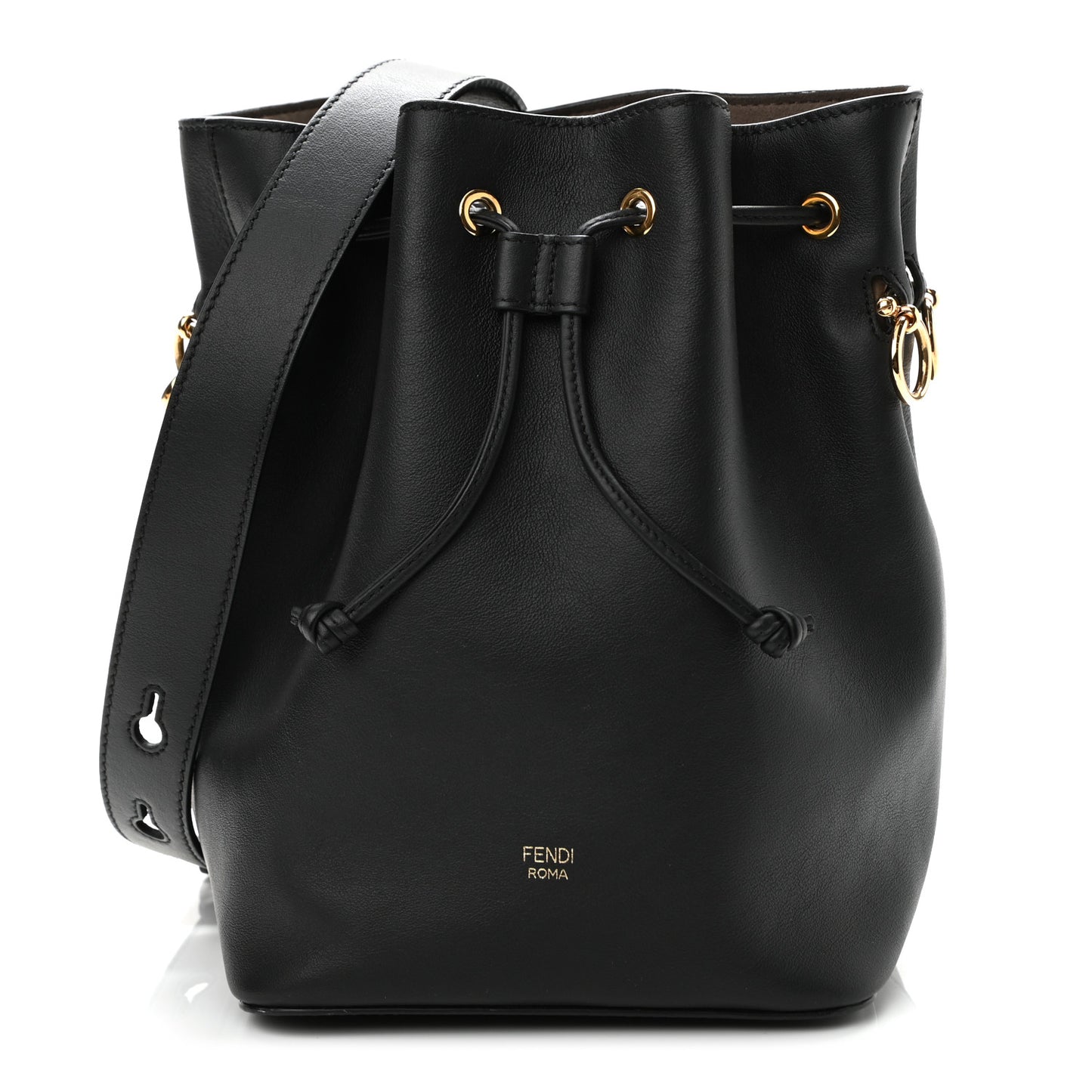 Vitello Grace Matte F is Fendi Grande Mon Tresor Bucket Bag Black