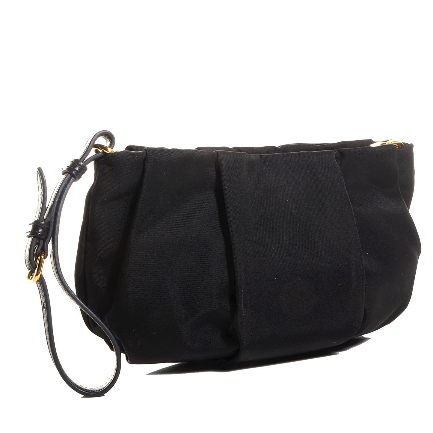 Tessuto Nylon Bow Wristlet Nero Black