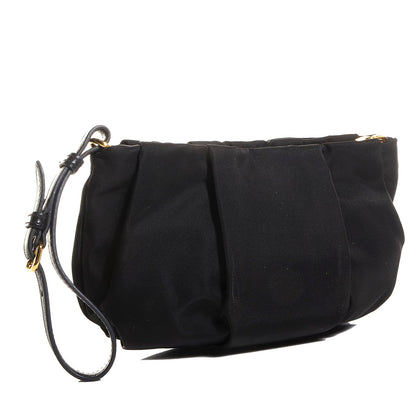 Prada Tessuto Nylon Bow Wristlet Nero Black 3 of 8