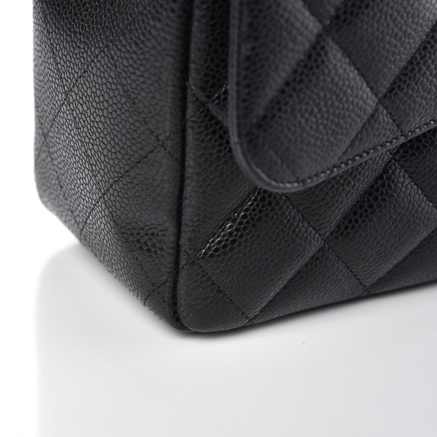 Caviar Quilted Maxi Double Flap Black