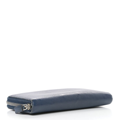 Prada Saffiano Zip Around Wallet Bleuette 4 of 6