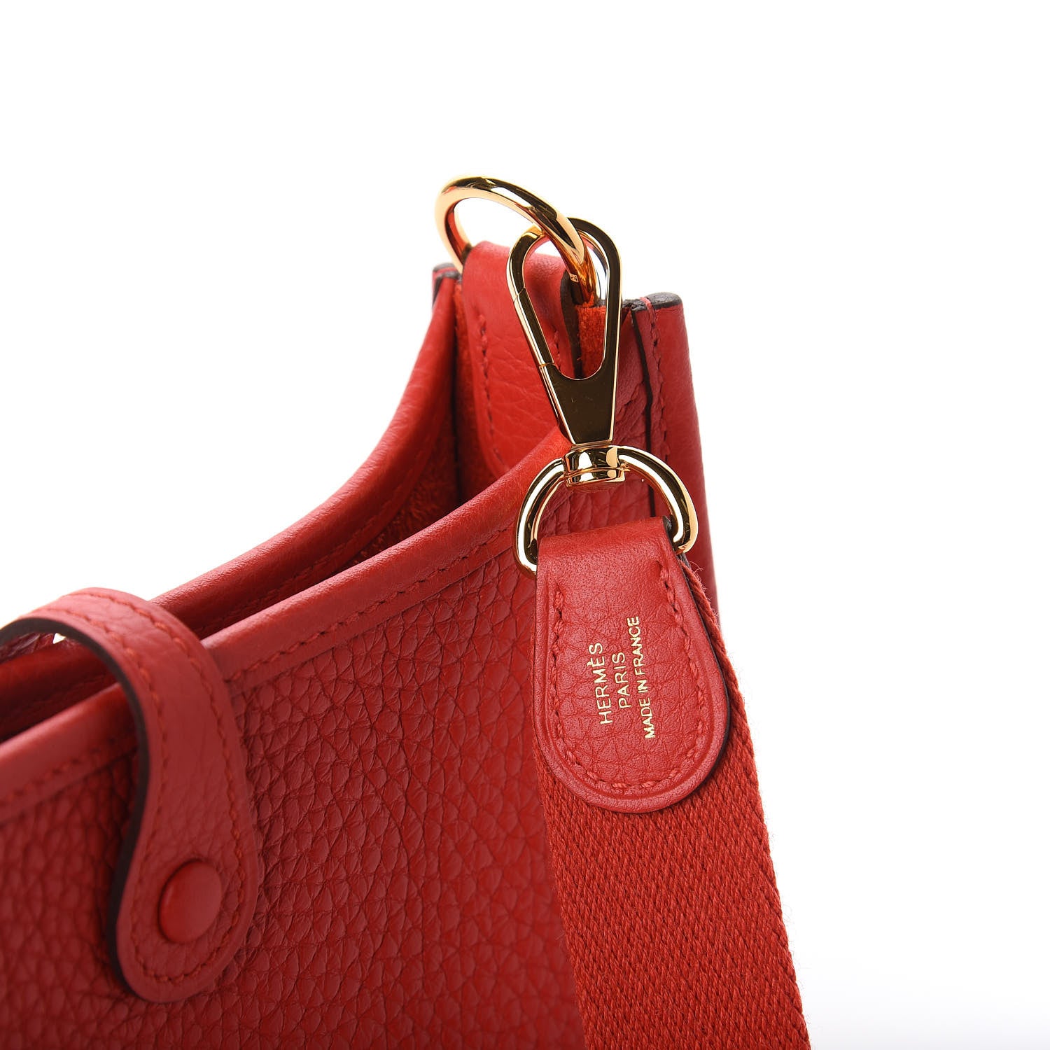 Hermes Taurillon Clemence Evelyne TPM Rouge Tomate 10 of 13