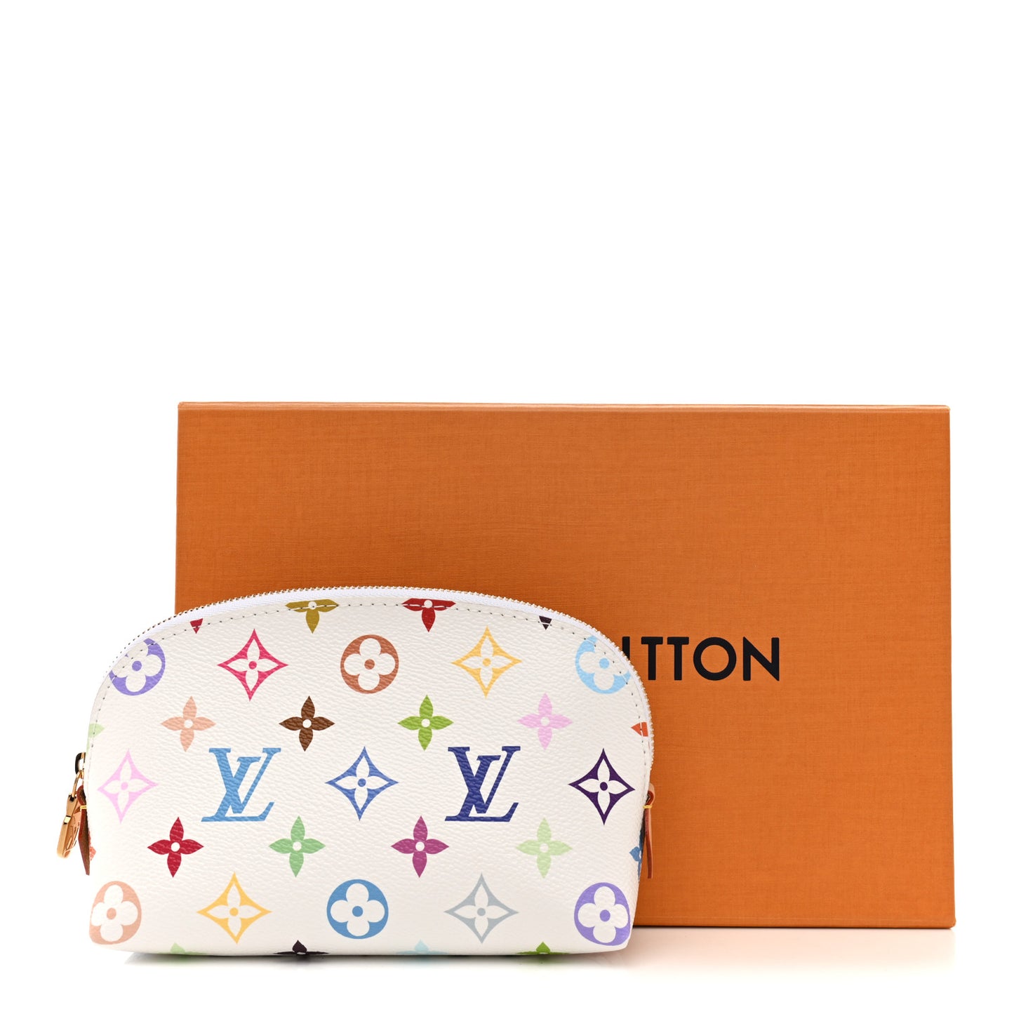 LV x TM Monogram Multicolor Cosmetic Pouch PM White
