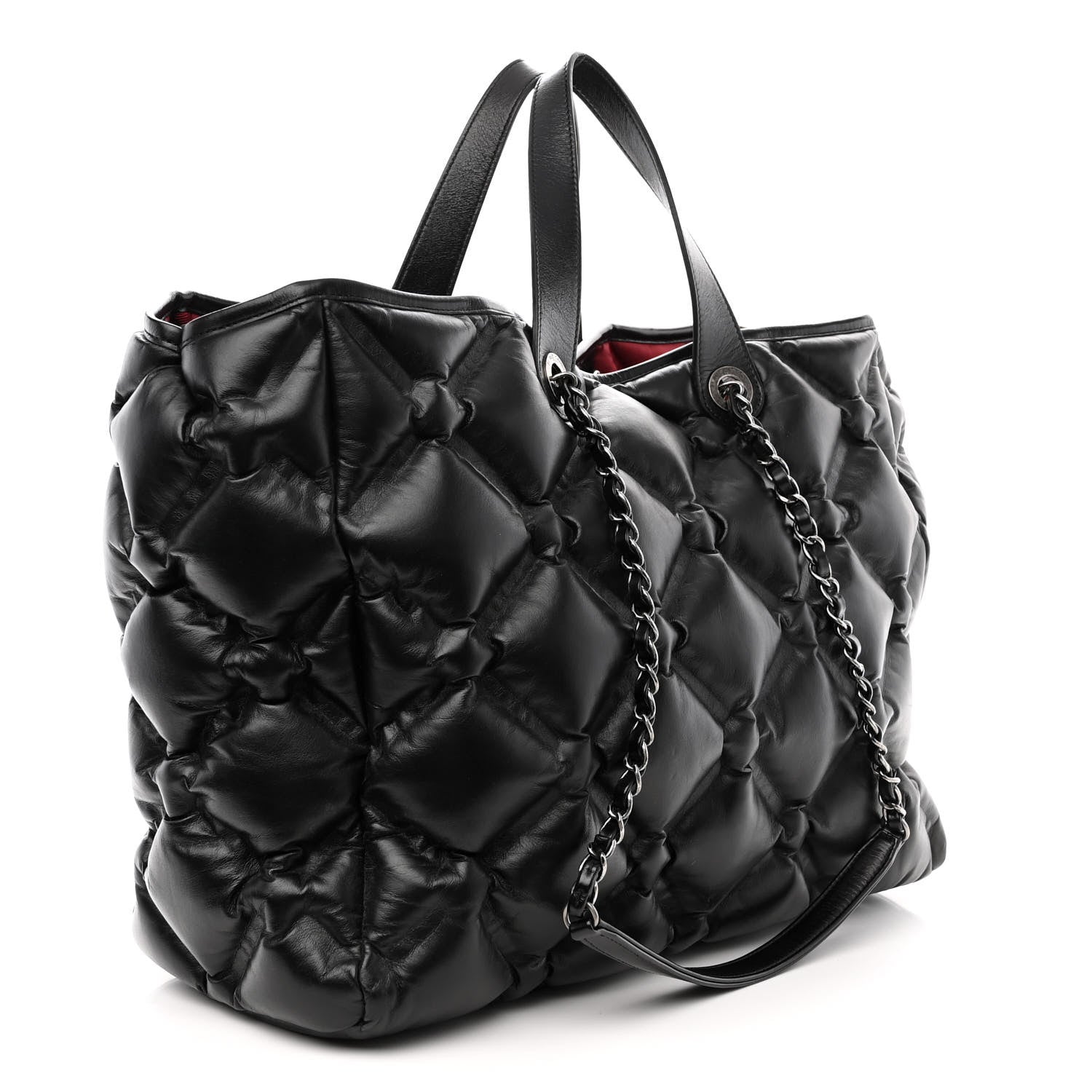 Chanel Calfskin Quilted Large Chesterfield Tote Black 3 of 10
