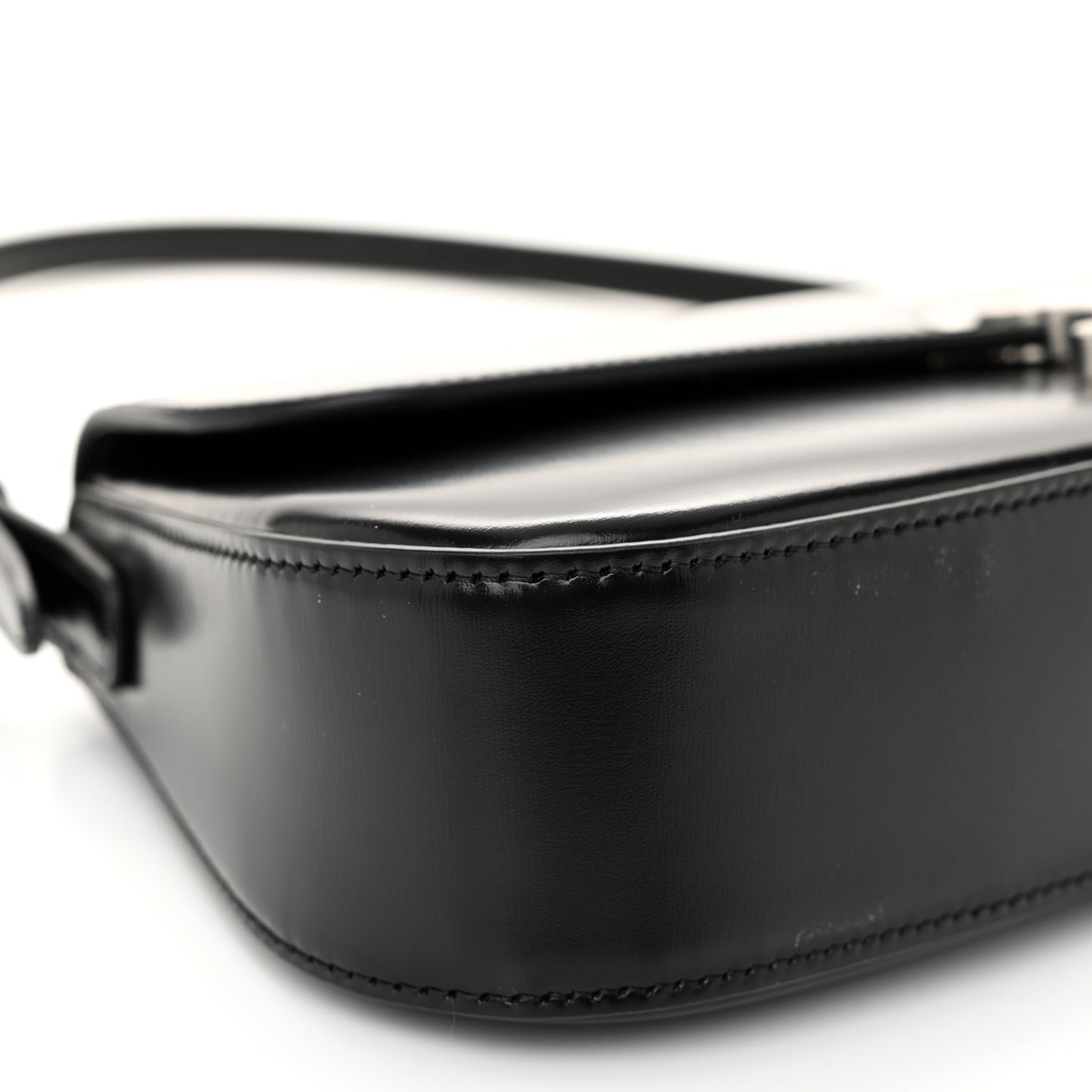 Shiny Calfskin Medium Lola Bag Black