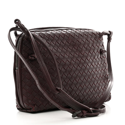 Bottega Veneta Nappa Intrecciato Nodini Crossbody Messenger Burgundy 3 of 12