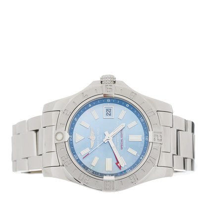 Breitling Stainless Steel Blue Mother of Pearl 43mm Avenger II GMT Automatic Watch A32390 2 of 5