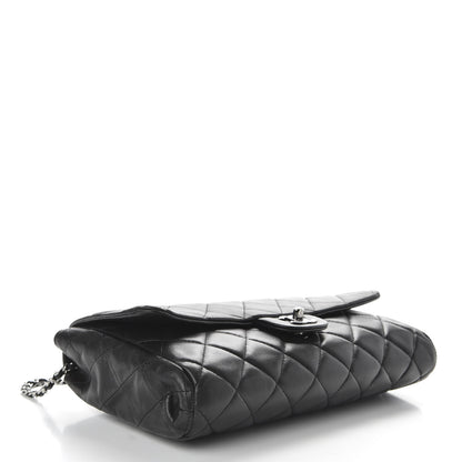 Chanel Lambskin Quilted Clutch With Chain Flap Black 4 of 12