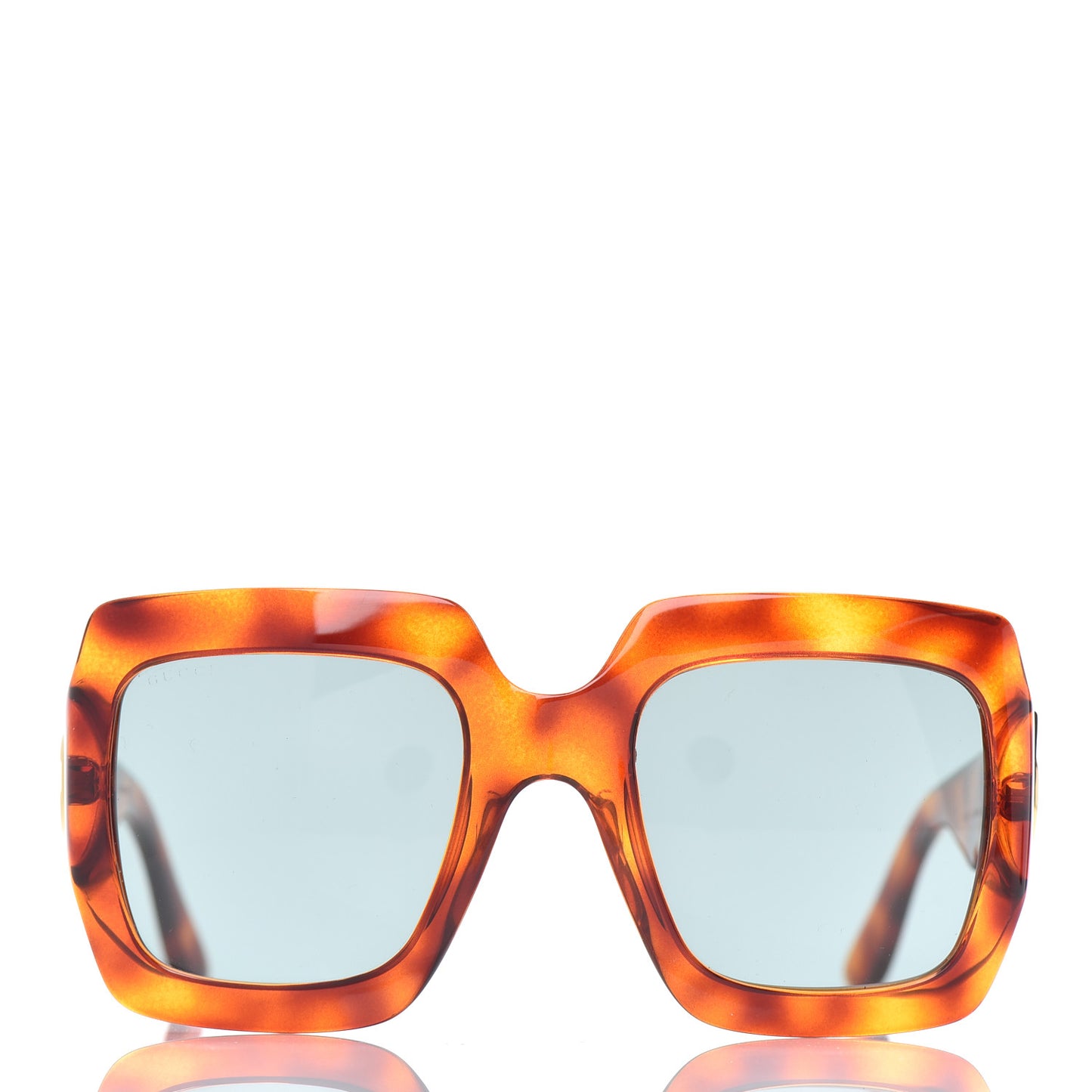 Acetate Square Frame Sunglasses GG 0053S Havana