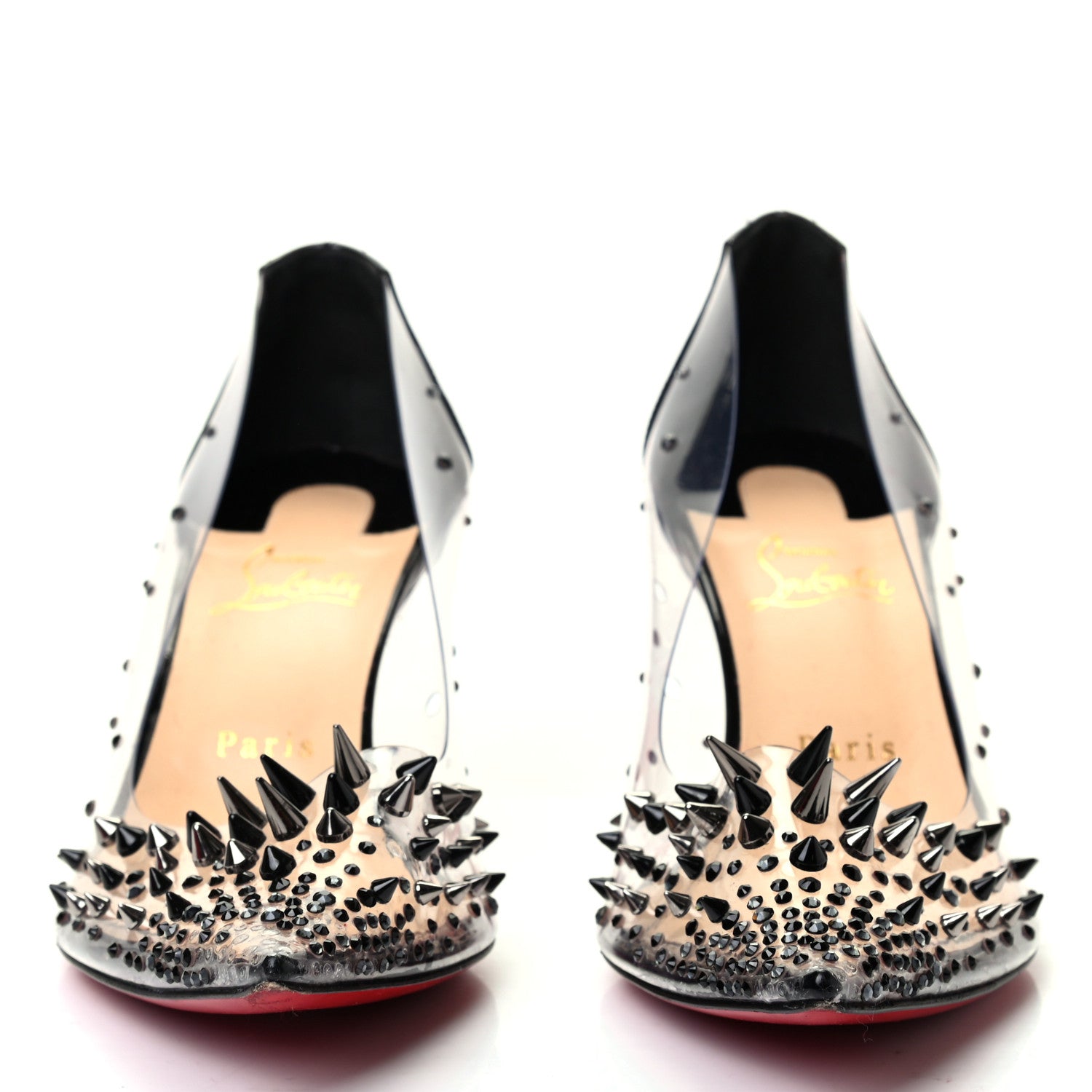 Christian Louboutin PVC Grotika Spikes 70 Pumps 39 Black Multi 2 of 9