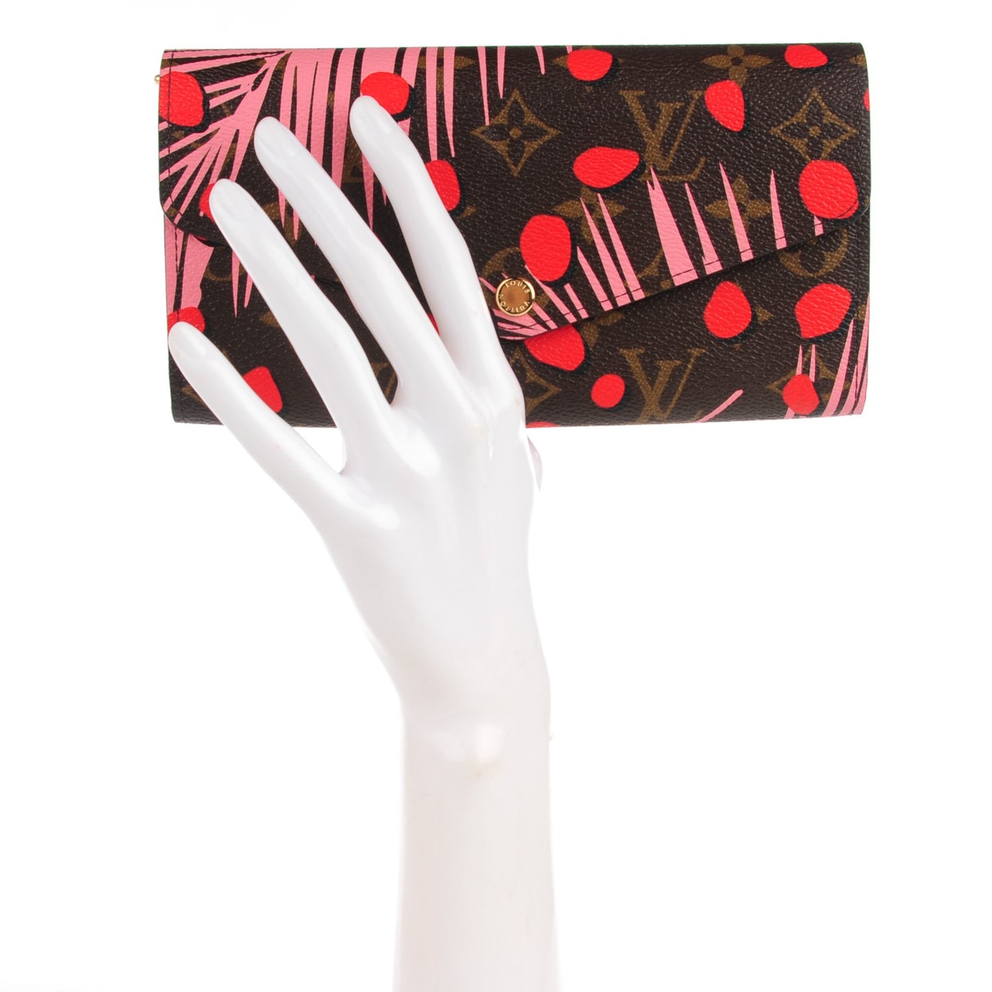 Monogram Jungle Dots Sarah Wallet Sugar Pink Poppy