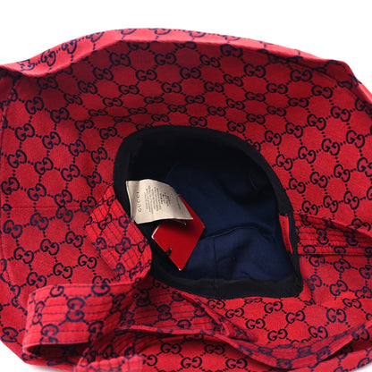 Gucci Monogram Wide Brim Hat L Red Blue 7 of 9