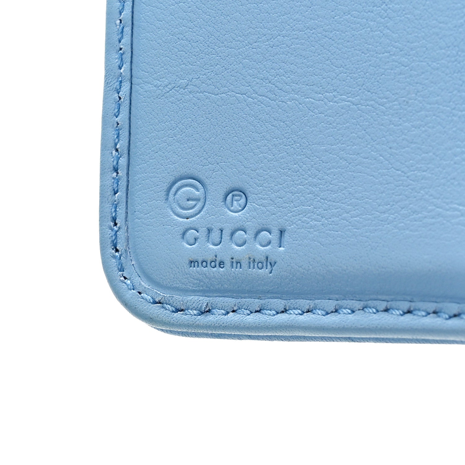 Gucci Soft Microguccissima Continental Zip Wallet Mineral Blue 7 of 10