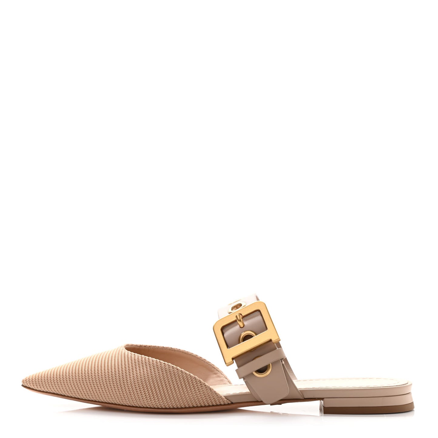 Technical Fabric D-Dior Ballerina Flat Mule 40.5 Nude