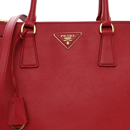 Prada Saffiano Lux Medium Tote Fuoco 7 of 9