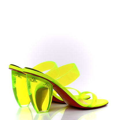 Christian Louboutin PVC Ovida 85 Slide Sandals 39.5 Yellow 4 of 10