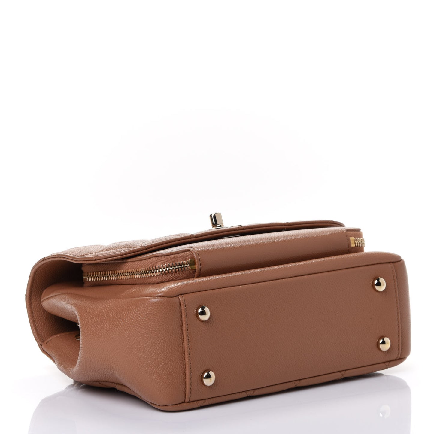 Caviar Quilted Medium Business Affinity Flap Brown