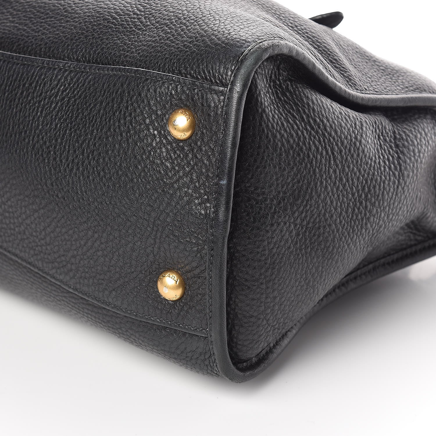 Prada Vitello Daino Shopping Satchel Black 10 of 11