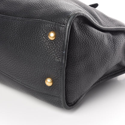 Prada Vitello Daino Shopping Satchel Black 10 of 11