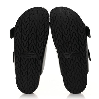 Saint Laurent Calfskin Jimmy Cross Slides 40 Black 5 of 8