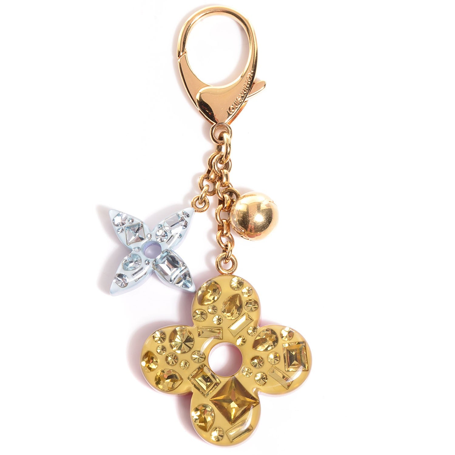 Louis Vuitton Resin Strass Glam Flower Bag Charm 1 of 4