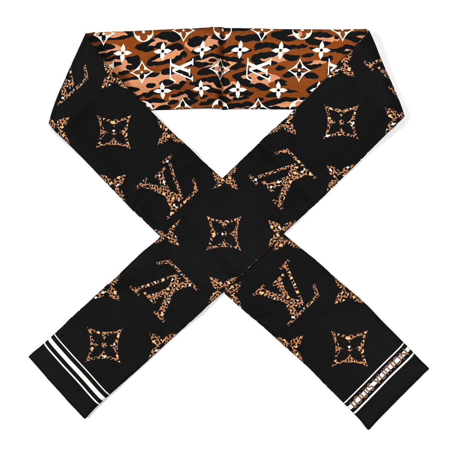 Louis Vuitton Silk Monogram Giant Jungle Bandeau Black 1 of 5
