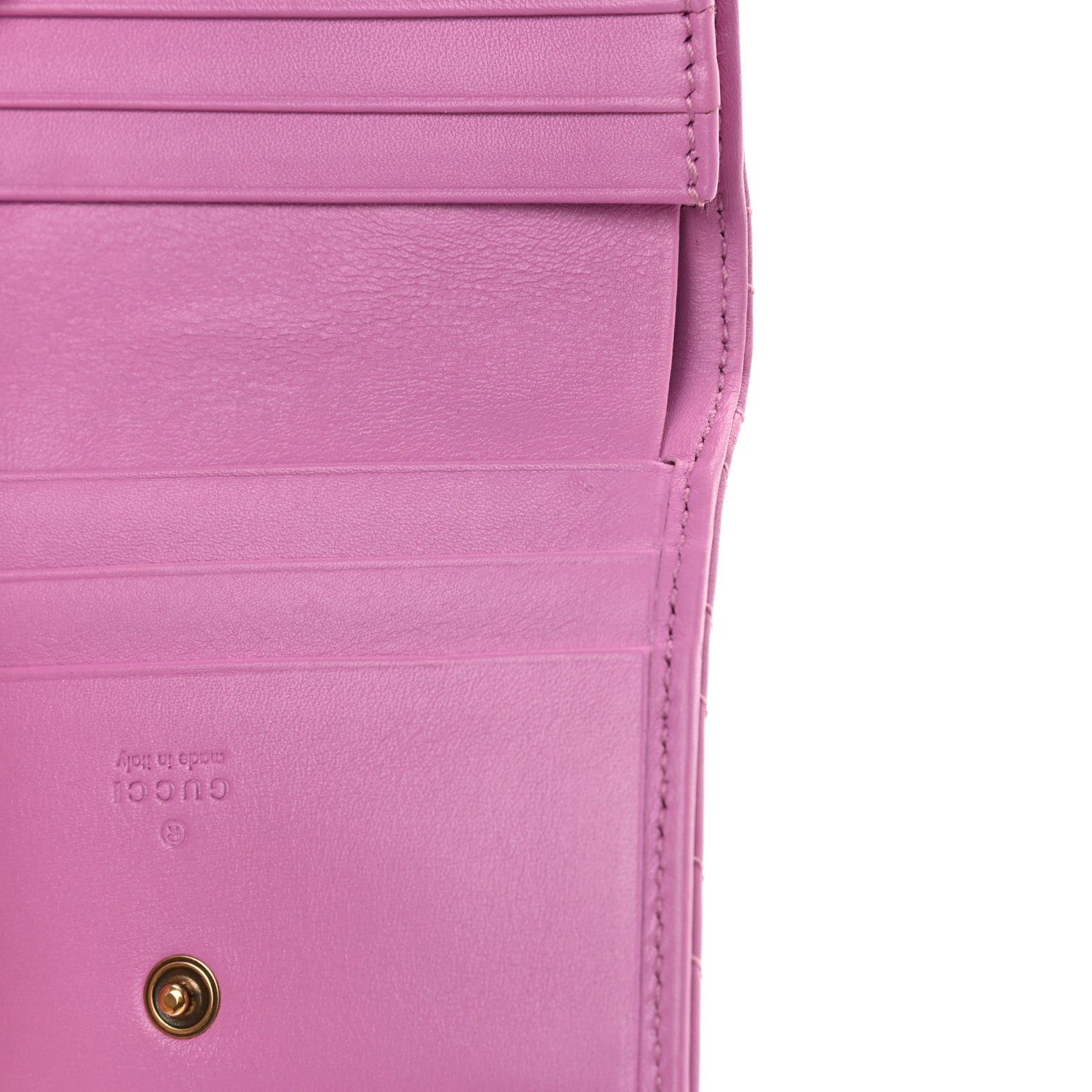 Gucci Calfskin Matelasse GG Marmont Card Case Candy Mousse 9 of 11