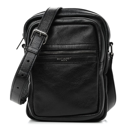 Saint Laurent Lambskin Sid Messenger Bag Black 2 of 8