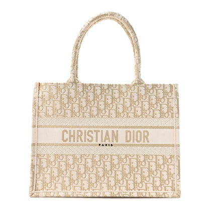 Christian Dior Oblique Medium Book Tote Gold Multicolor 1 of 10