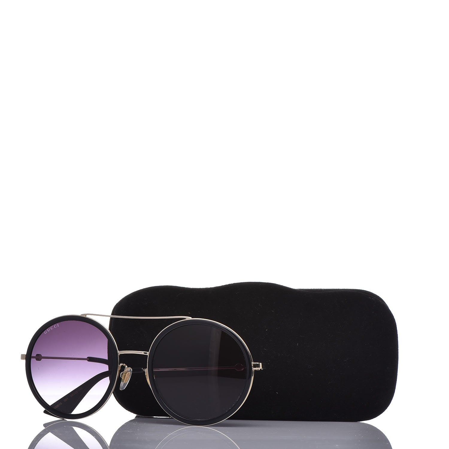 Gucci Round Frame Sunglasses GG0061S Black 7 of 7