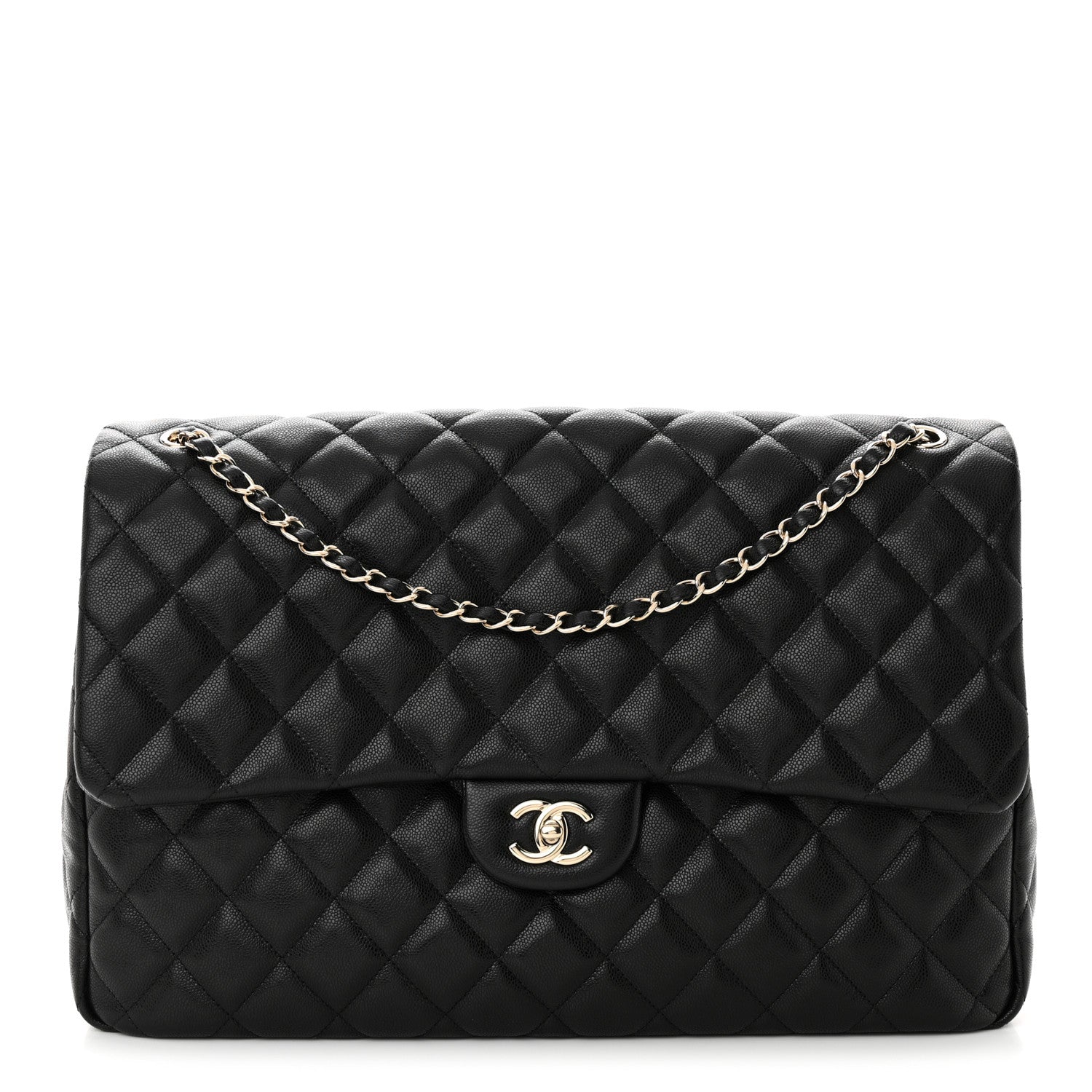Chanel Caviar Quilted Small XXL Travel Flap Bag Black 1 of 10