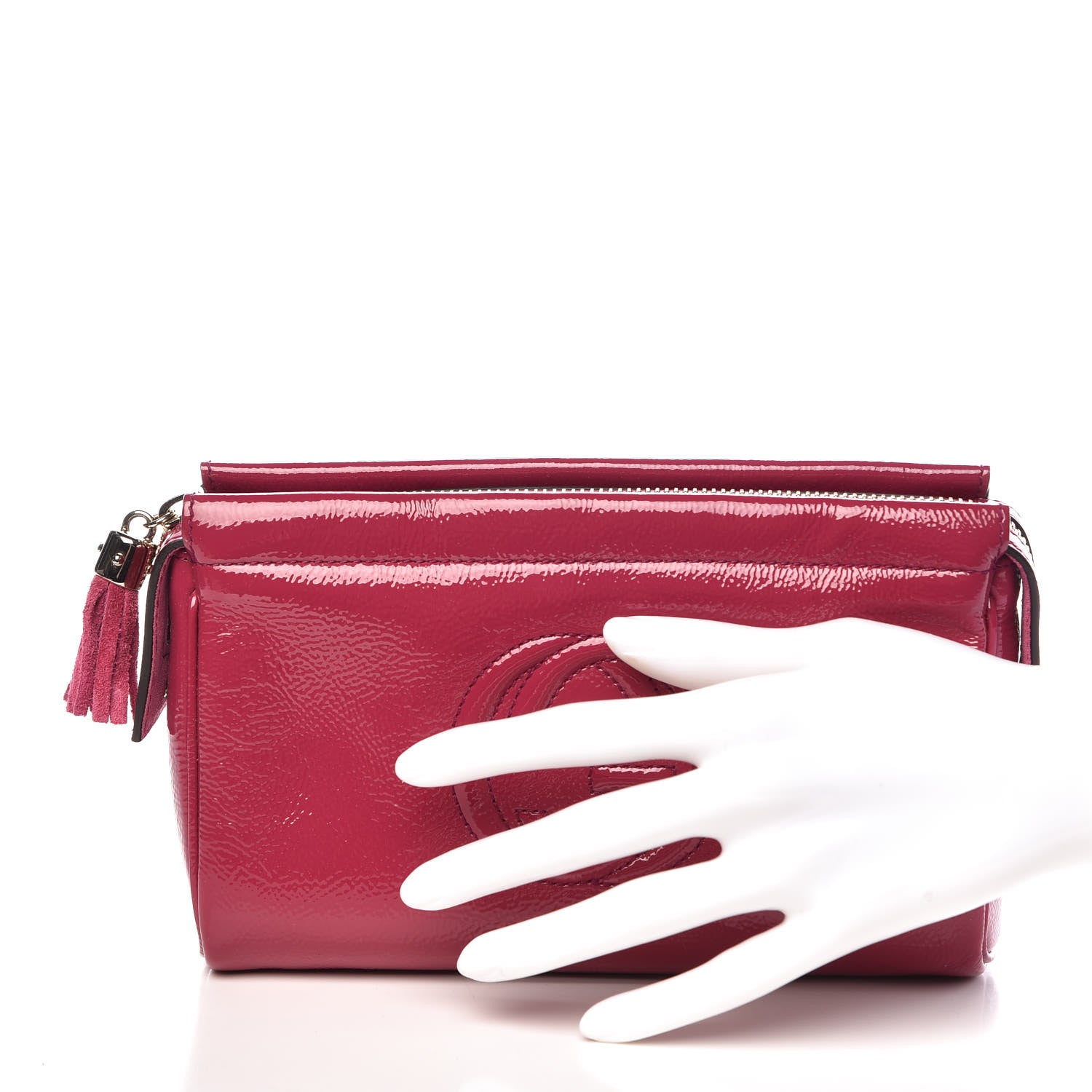 Gucci Soft Patent Soho Cosmetic Case Bright Bougainvillea 2 of 10