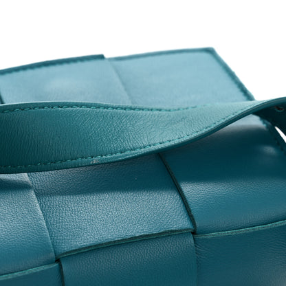 Bottega Veneta Lambskin Maxi Intreccio Candy Cassette Crossbody Bag Petrol Blue 10 of 11