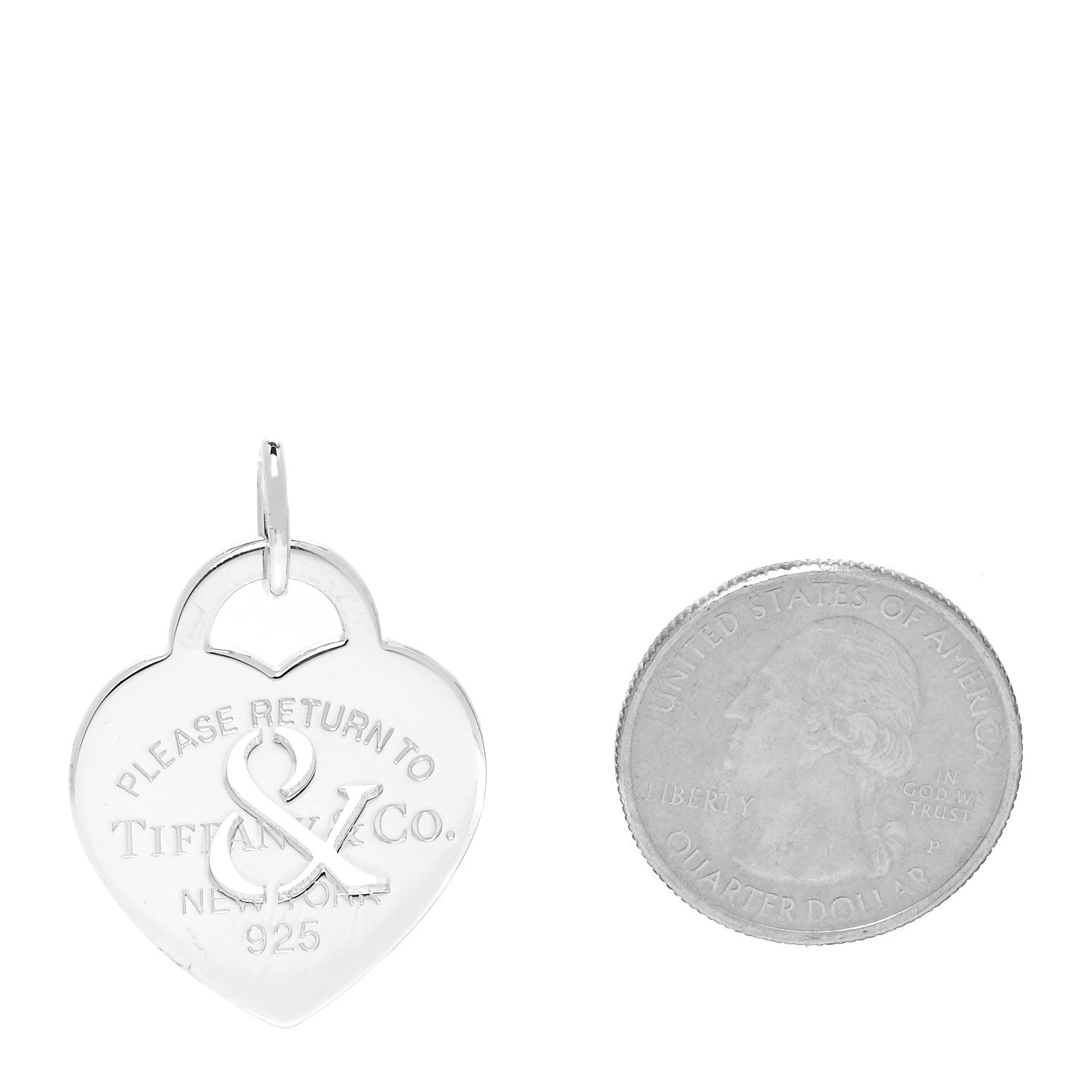 Tiffany Sterling Silver Return to Tiffany Ampersand Heart Charm 2 of 5