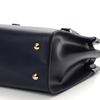 Salvatore Ferragamo Calfskin Briana Tote Navy 6 of 9