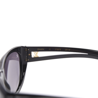 Louis Vuitton Acetate Cat Eye Flore Sunglasses Z0449W Black 6 of 8