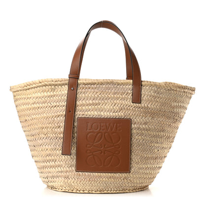 Loewe Raffia Large Basket Tote Bag Natural Tan 1 of 9