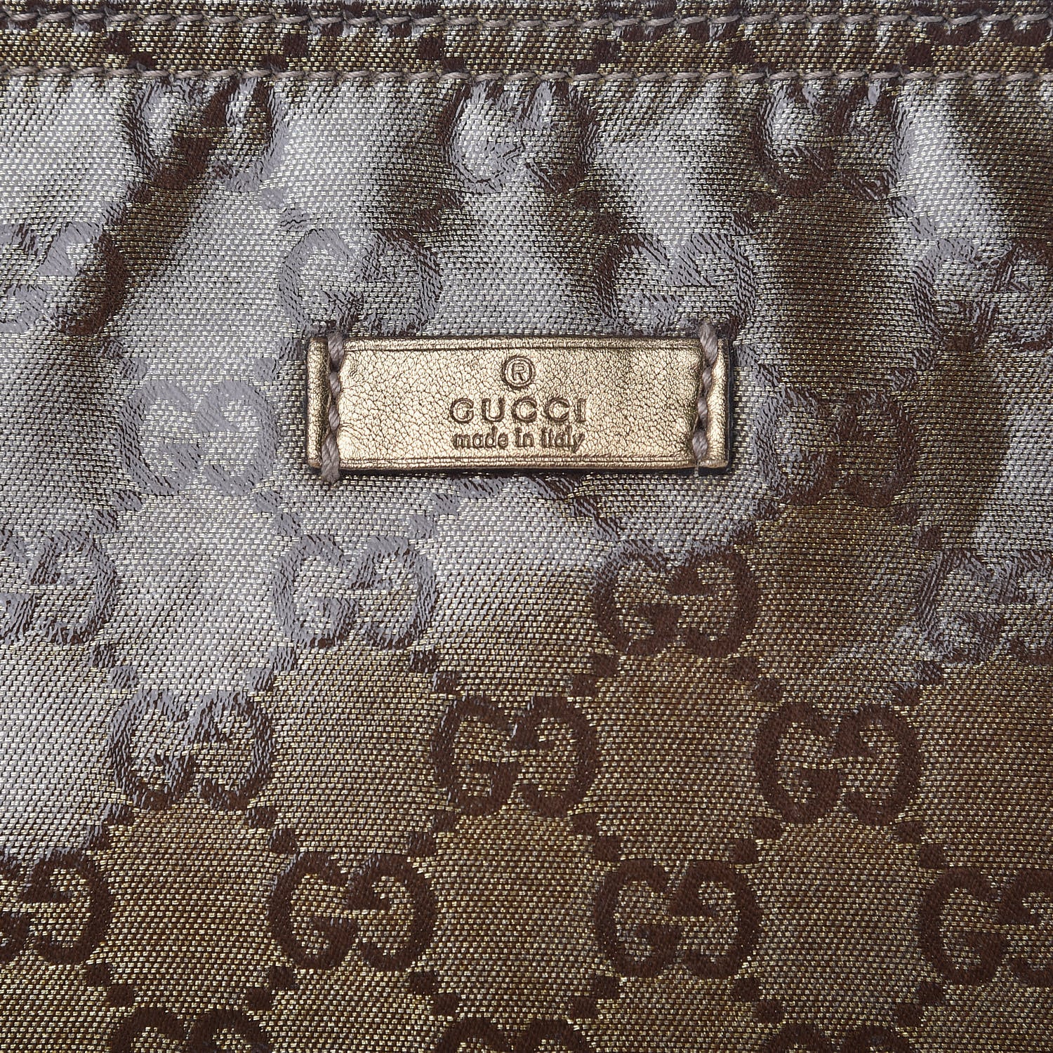 Gucci Crystal Monogram Web Small Flat Messenger Crossbody Bronze 11 of 13