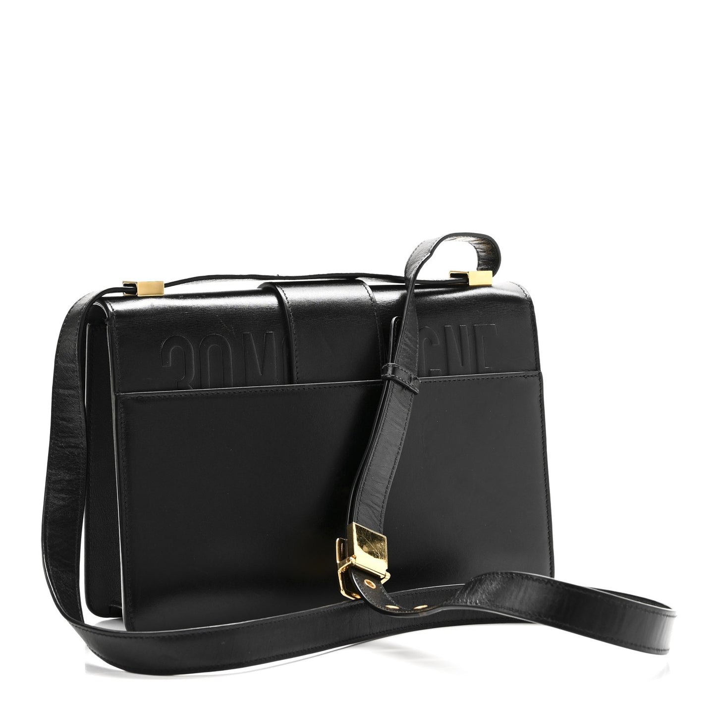 Smooth Calfskin 30 Montaigne Flap Bag Black
