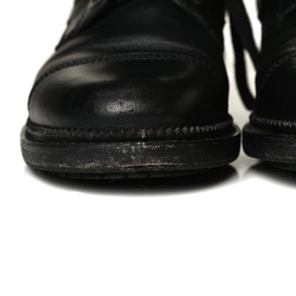 Chanel Calfskin Quilted Lace Up Combat Boots 36 Black 8 of 9
