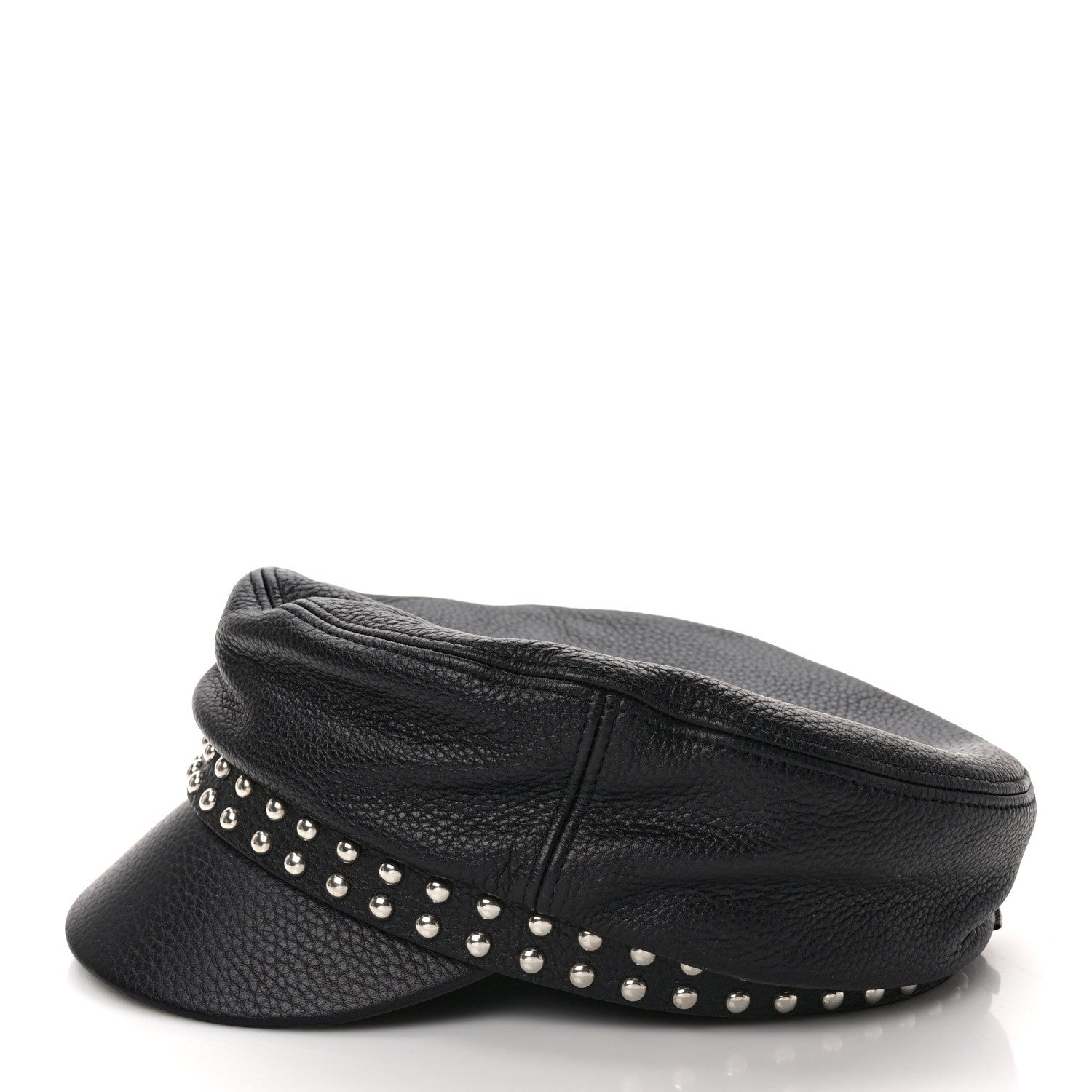 Gucci Calfskin Studded Cellarius Hat M Black 4 of 8