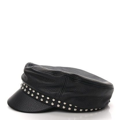 Gucci Calfskin Studded Cellarius Hat M Black 4 of 8