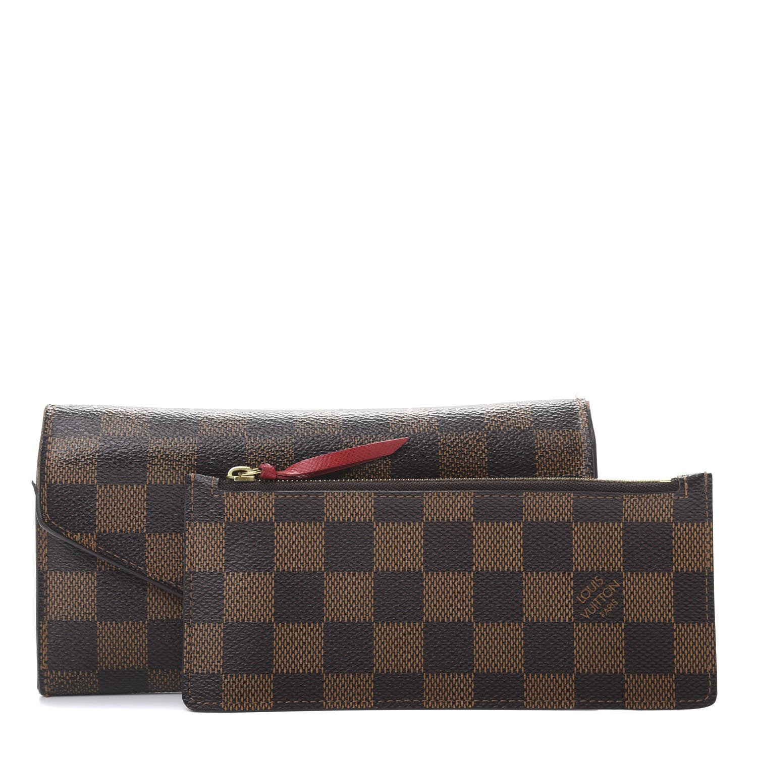 Louis Vuitton Damier Ebene Josephine Wallet Red 1 of 17